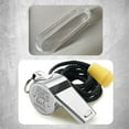 thumbnail image 5 of High Decibel Emergency Whistle Lanyard Silver Stainless Steel Dog Whistle for Rugby Referee Gifts for Running Outdoor Sport, 5 of 6