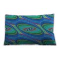 thumbnail image 1 of Ahgly Company Patterned Indoor Rectangular Dark Turquoise Green Lumbar Throw Pillow, 13 inch by 19 inch, 1 of 5