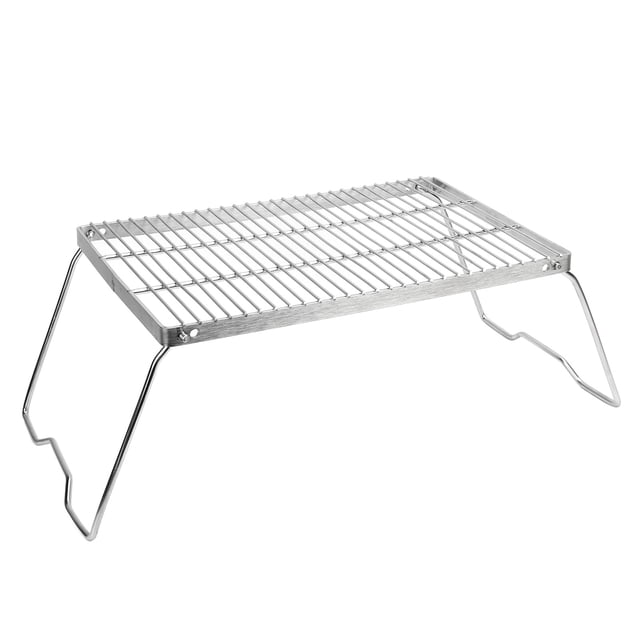 Parrilla Plegable Para Acampar, Construcción Robusta, Plegable, Reciclable, Antigrietas, Resistente Al Calor, Para Senderismo, Versátil Para Cocinar Al Aire
