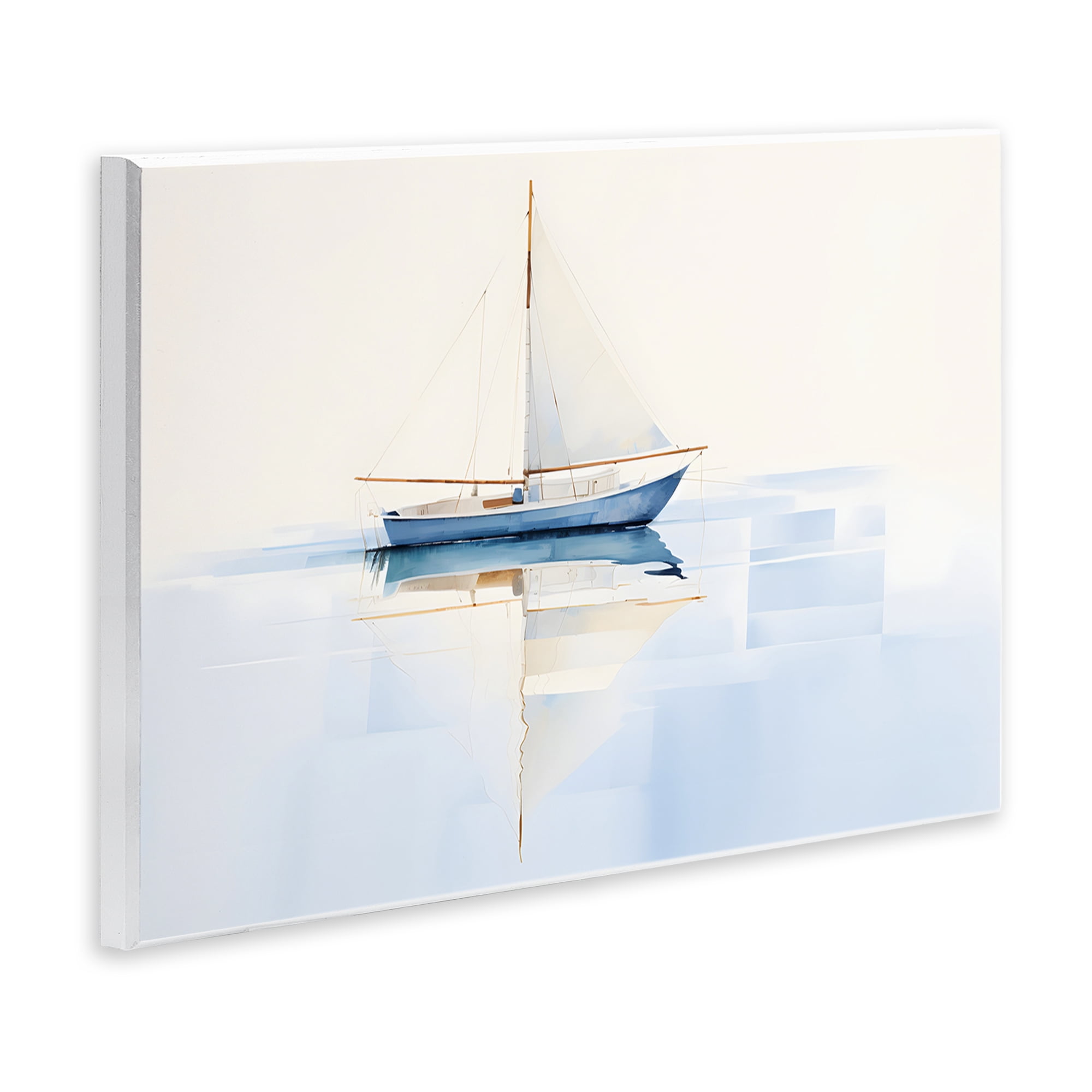 Stupell Industries Reflective Sails View Nautical & Beach Painting Unframed Art Print Wall Art, 15 x 10