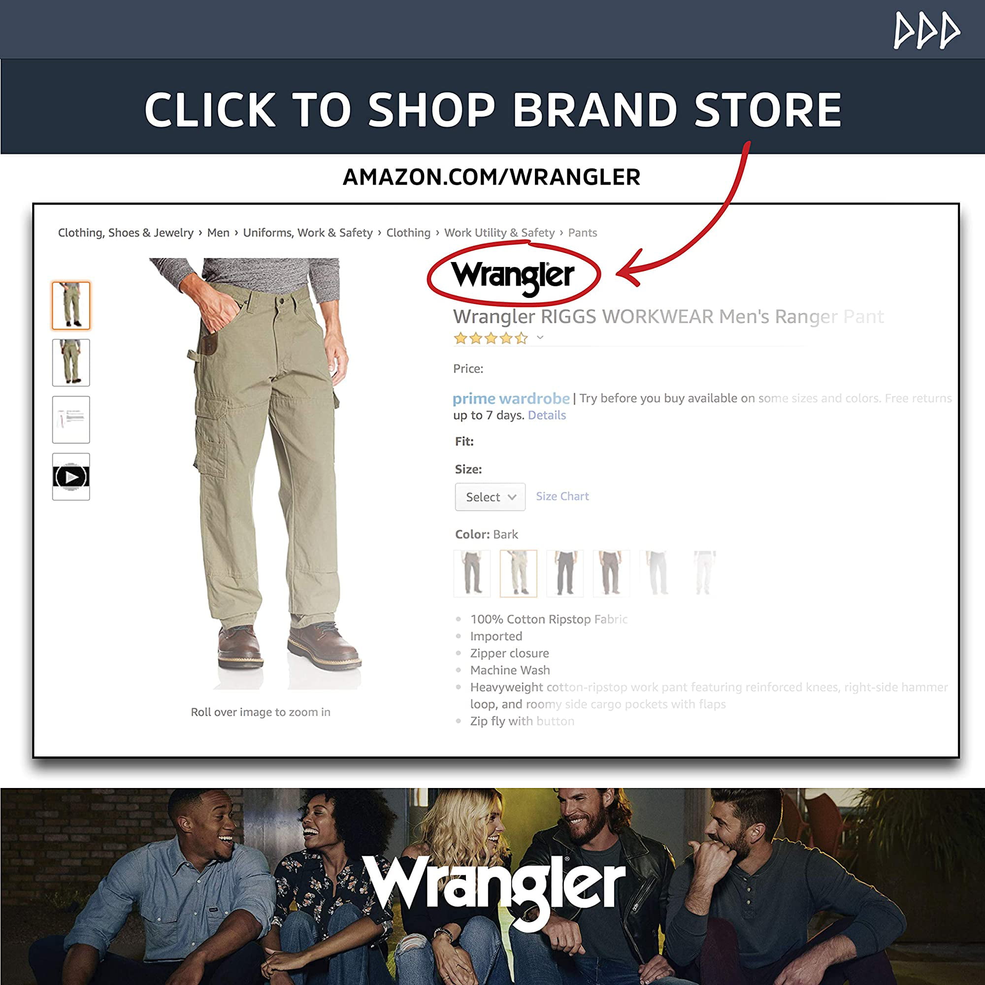 Wrangler Riggs Workwear Mens Big & Tall Carpenter Short