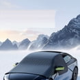 thumbnail image 2 of Extra Large Car Windshield Snow Cover with Magnetic Side & Mirror Protectors - Universal Winter Frost Protection for Automotive Windshields, Waterproof and Easy to Install,Black, 2 of 5