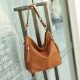 thumbnail image 3 of Bolso de mano de piel con doble cremallera y diseño de bolsillo, de nueva moda, de gran capacidad, sencillo, para todo, bolso cruzado de un solo hombro para mujer, 3 of 5