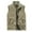 Khaki, variant on safuny Zipper Outerwear Vests Fishing Travel Vest for Men Golf Jacket Multi Pockets Fall Sleeveless Stand Collar Lightweight Photo Cargo Vest Hiking Workout Green L