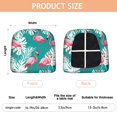 thumbnail image 3 of Flamingo and Palm Leaves Tropical Hawaii Seat Covers for Dining Room Chairs Set Of 4,Stretch Printed Washable Chair Seat Cover with Elastic Ties and Button,Removable Waterproof Couch Cushion Covers, 3 of 6