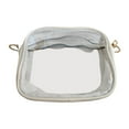 thumbnail image 3 of Bolsa transparente para mujer, ideal para eventos en estadios, para exteriores, tipo bandolera, ideal para compras. Blanco, 3 of 9