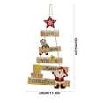 thumbnail image 3 of Zawou Wooden Elder Snowman Hanging Ornament for Christmas Door or Wall Decoration, Festive Holiday Indoor Accent, 3 of 6