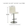 thumbnail image 5 of Signature Design by Ashley Bellatier Adjustable Upholstered Swivel Barstool, Set of 2, White, 5 of 6