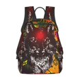 thumbnail image 3 of Balery Wolf With Wildflowers Lightweight Backpack for Men and Women - Durable and Water-Resistant, Ideal for School, Work, Travel, and Everyday Use, 3 of 9