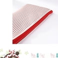 thumbnail image 2 of Portable Striping Pencil Bag Pouch Pen Box Case Zipper Make Up Bag Wine Red Stripe, 2 of 4