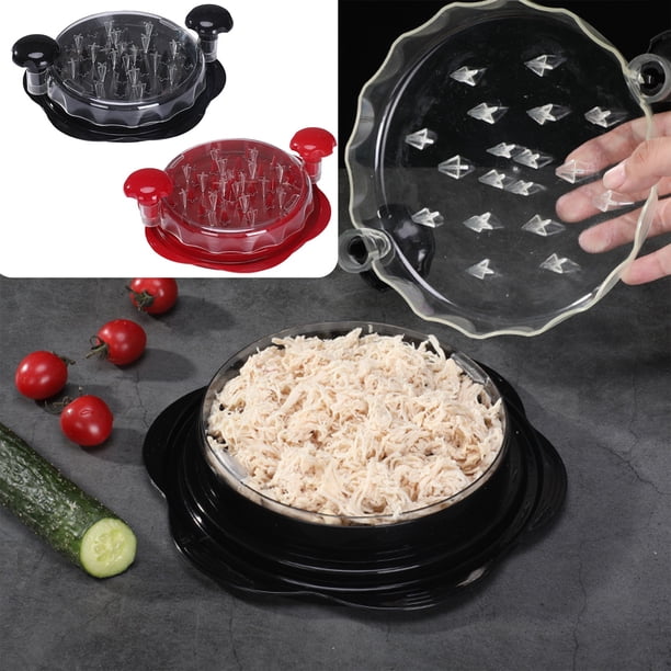 Trituradora de pollo Ywbawe Clearance con tapa transparente, herramienta grande para triturar carne de pollo, cerdo desmenuzado, res y más, incluye cepillo y tenedor, trituradora de carne visible