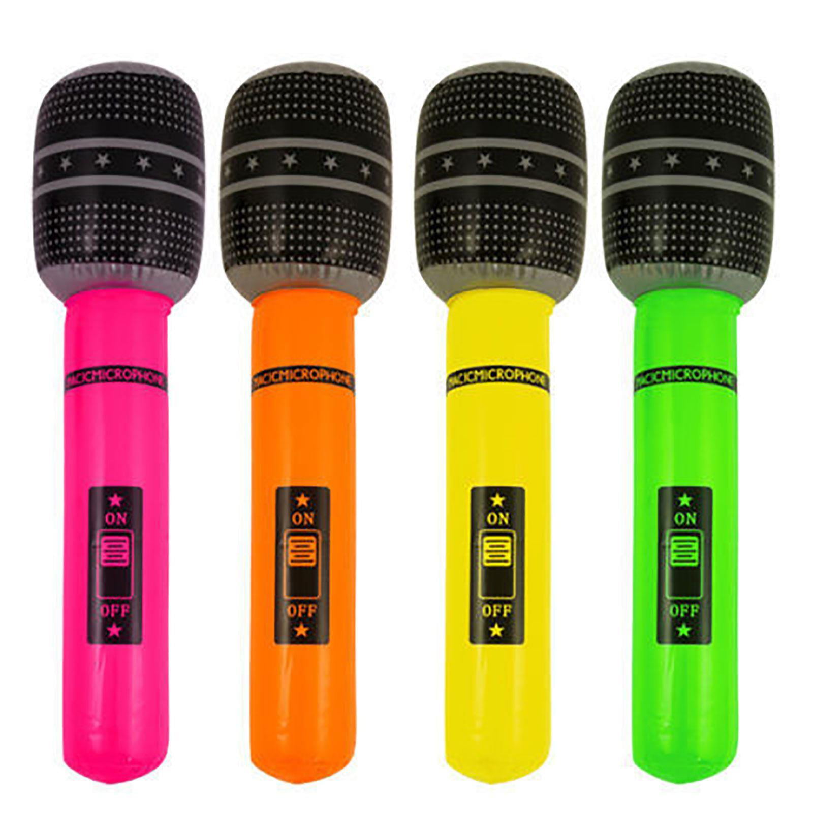 2 Sizes Inflatable Air Microphone Kids Children Toy Blow Up Party Fancy Karaoke 