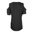 thumbnail image 6 of Mittory Womens Cold Shoulder Tops Short Sleeve Dressy Casual Shirts Summer Fashion O Neck Basic Tees, 6 of 6
