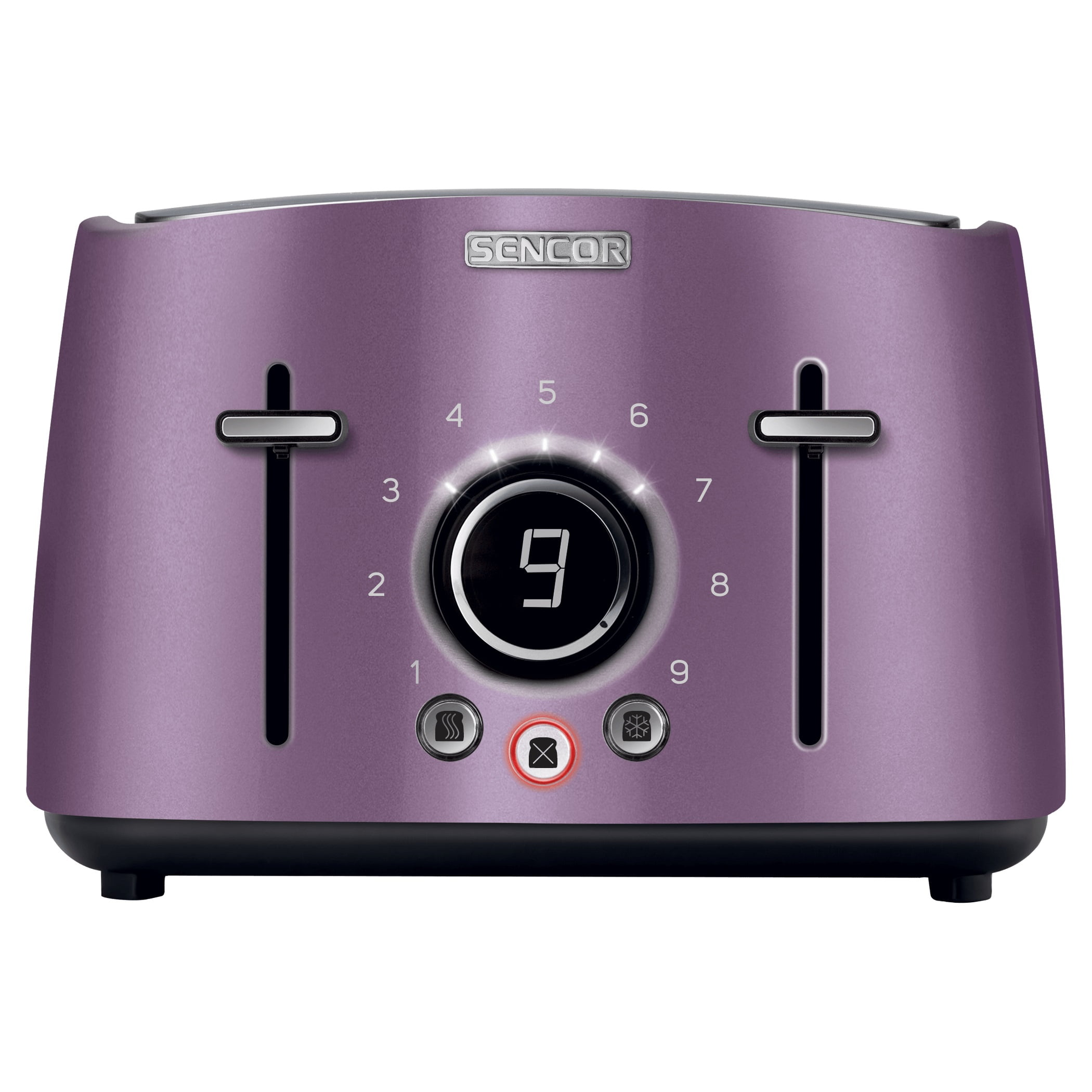 Sencor STS6073VT 4slot Toaster with Digital Button and Rack, Violet