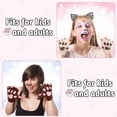 thumbnail image 5 of Dalrosia Cat Paw Gloves Cute Kitten Furry Paws Costume Winter Fingerless Mitten Glove for Kids Women, 5 of 7