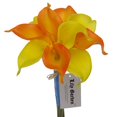 thumbnail image 2 of Lily Garden Mini 15" Artificial Calla Lily 10 Stem Flower Bouquets (Yellow & Orange), 2 of 4