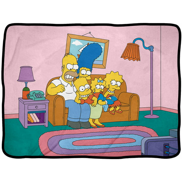 The Simpsons Cartoon Opening Couch Scene Super Soft Plush Fleece Throw  Blanket 