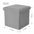 thumbnail image 7 of Folding Storage Ottoman Cube Space-Saving Storage Toy Box Foot Rest Stool Seat 11.8", 7 of 7