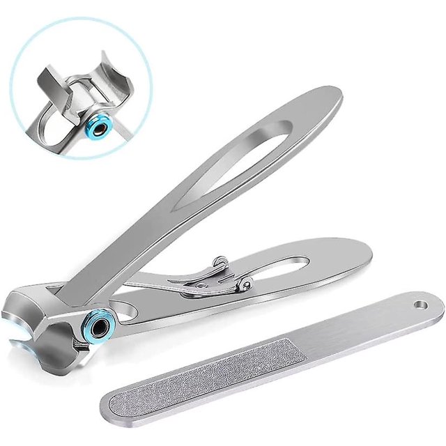 Cortauñas para pies, Cortauñas para pies profesional Cortador de uñas para pies Abertura de mandíbula ancha de 15 mm, con lima de uñas y caja de metal,11 Feliz Sencillez