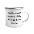 thumbnail image 2 of Unique Scuba Diving Gifts, The Voices in My Head are Telling Me to Go Scuba, Beautiful 12oz Camper Mug For Friends From Friends, Funny scuba diving gifts, Humorous scuba diving gifts, Comical scuba, 2 of 2