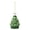 Green, variant on Mr. Christmas 5" CERAMIC TREE - COUNTRY BLUE CLEAR