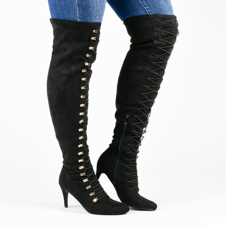 Journee Collection Wide Calf Women s Trill Boot Black 10
