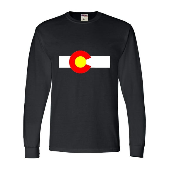Adult Colorado State Flag Long Sleeve T-Shirt