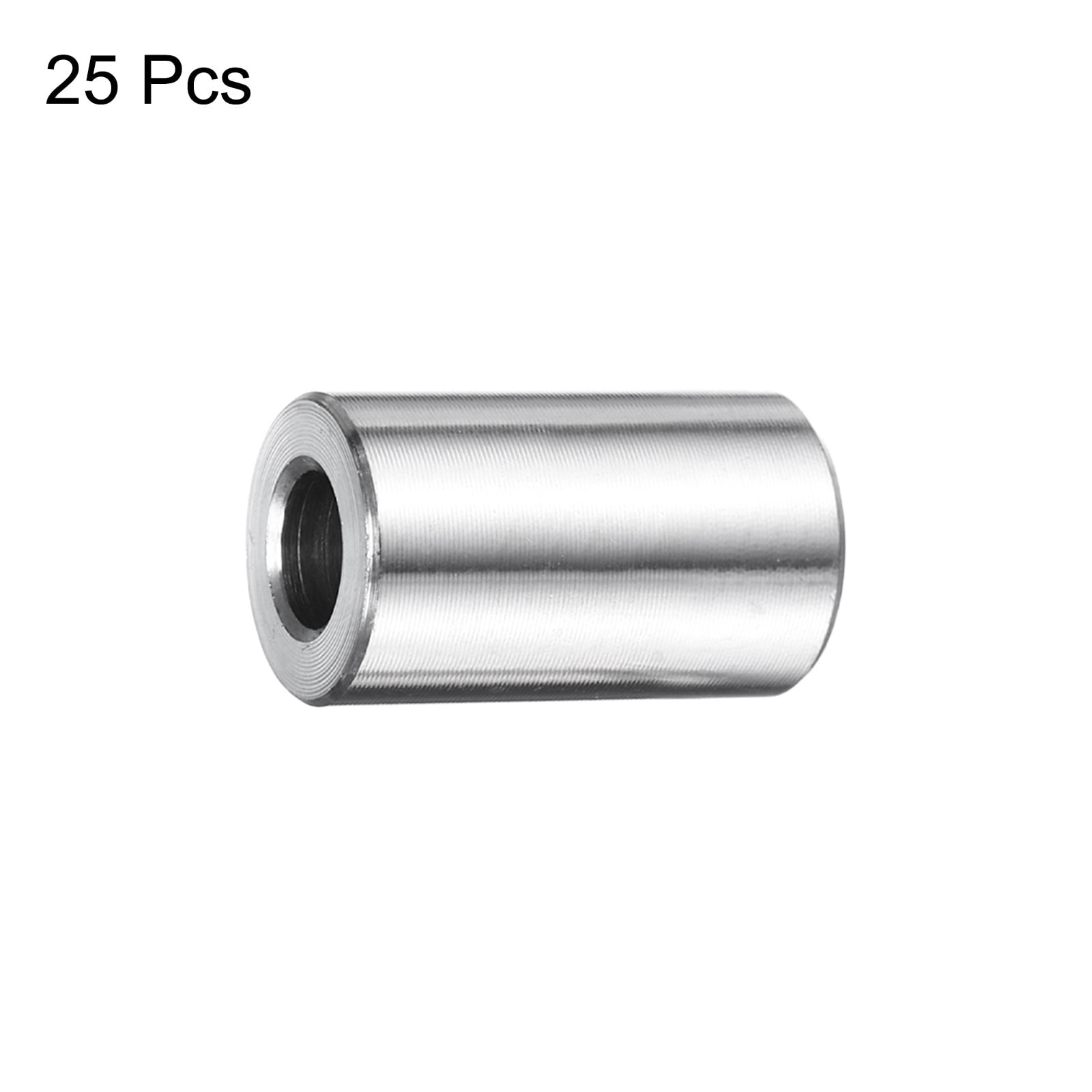 25 Packs Stainless Steel Spacer 1/4" Bore x 1/2" OD x 7/8" Length