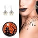 thumbnail image 2 of Juego de 5 pares de pendientes de Halloween Spooky Delights con diseños de calabaza, telaraña, murciélago y fantasma para mujeres y niñas, 2 of 8