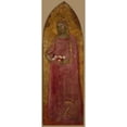 thumbnail image 3 of Andrea di Bonaiuto 8x14 Black Modern Framed Museum Art Print Titled - Saint Elizabeth of Hungary (1363-1367), 3 of 5
