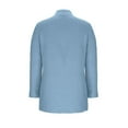 thumbnail image 7 of Rohuuque Women's Fleece Jacket Half Zip Pullover with Stand Collar Solid Color Plush Fleece with Pockets Oversized Comfort Tops Light Blue, 7 of 7