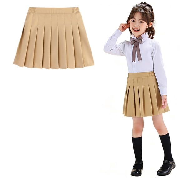 School Uniform Skirt for Girls High Waisted Pleated Skirts with Undershorts Back To School Clothes for Tween Girls Tennis Skirt 11-12 Years