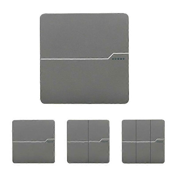 Wall Switch 1/2/3 Gang 1 2 Way Light Switch On/Off Wall Switch Interruptor Push Button Rocker Switch Gray PC Panel 16A Accessory