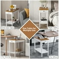 thumbnail image 7 of Vicamelia Narrow Entryway Table with Drawer, Open Shelf Nightstand for Living Room Bedroom Office, White, 7 of 7