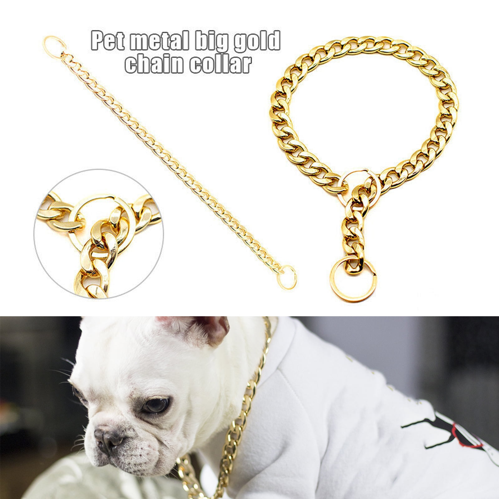 Big gold top dog collars
