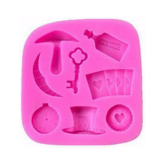 Mad Hatter, Ace of Hearts and Castle Key Silicone Mold