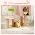 thumbnail image 4 of PEQULTI 35.4" Cactus Cat Tree Tower Large Scratcher with Cozy Condo Perch for Indoor Cats Pink, 4 of 10