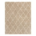 thumbnail image 4 of Unique Loom Rabat Shag Collection Area Rug - Trellis (8' x 10' Rectangle Taupe/Ivory), 4 of 7