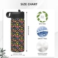 thumbnail image 4 of Pofeuu Mexican Folk Art Floral Print 18oz Sports Insulated Kettle, Sports Bottle Water Bottles For Men Women For Gym Hiking Camping Running Mountain Bike Outdoor Sports, 4 of 8