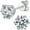 White, variant on 18K White Golden Plated Sparkling Moissanite jewelry 925 Sterling Silver Hypoallergenic 6-Prong Multi-Color Simulated Diamond Stud Earrings for Women/Men 4-9mm 0.6/1/2/4/6CT