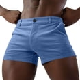 thumbnail image 2 of Maean Men's Beach Shorts 3 Inch Casual Summer Vacation Shorts Solid Color Corduroy Pants with Pockets, 2 of 5