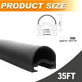 thumbnail image 3 of Slide Out Seal 1 * 15/16 Inch * 35' D-Seal Wiper Weather Stripping 018-312-EKD Replacement for RV Camper Slideout System Black Rubber, 3 of 5