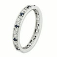 thumbnail image 3 of Sterling Silver Stackable Expressions Created Sapphire Ring Size 7, 3 of 3