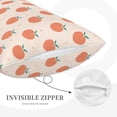 thumbnail image 3 of Sikiie Orange Peach Print Plush Pillow Cover, Wrinkle-proof and Stain-resistant Pillow Protector without Pillow Core, Home Decoration-16"x24", 3 of 6