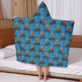 thumbnail image 5 of Blue Flame Monster Cartoon Trucks Pattern Hooded Bath Towel，50"x30" for Ages 3 To 12 Kids, Quick Dry Lightweight Soft Microfiber Hood Beach Towel Cover Up for Kids, 5 of 7