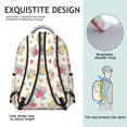 thumbnail image 4 of Pioneer Flower Floral Print Pattern Backpack for School, Cute School Bag with Adjustable Shoulder Straps and Padded Back, 15.3"x11"x7.1", 4 of 4
