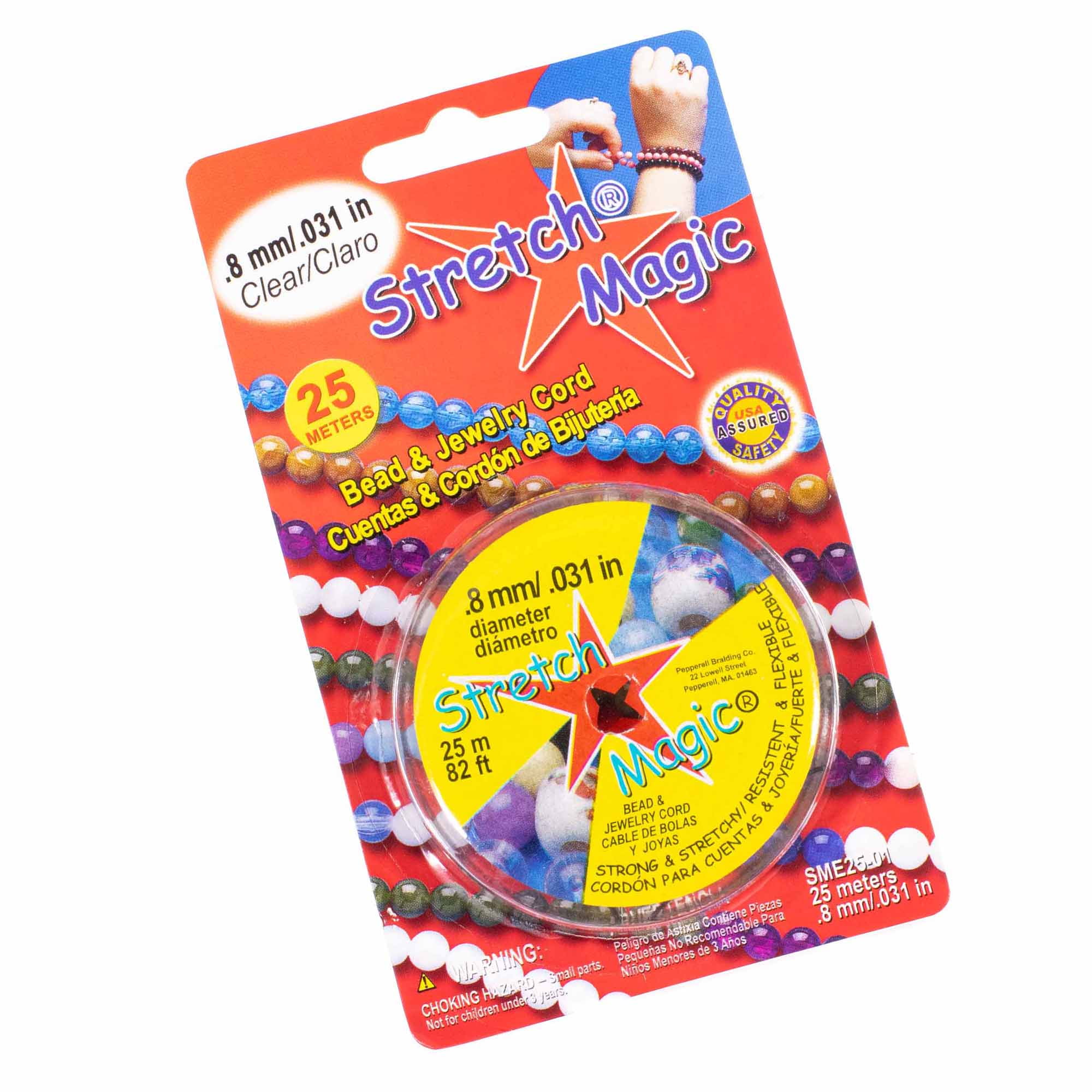 Craft County Stretch Magic Cord for DIY Bracelets, Necklaces, and More Multiple Sizes, Lengths