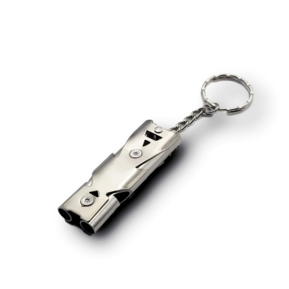 Stainless Steel Safety Whistle Keychain Emergency Camping Survival Whistle 