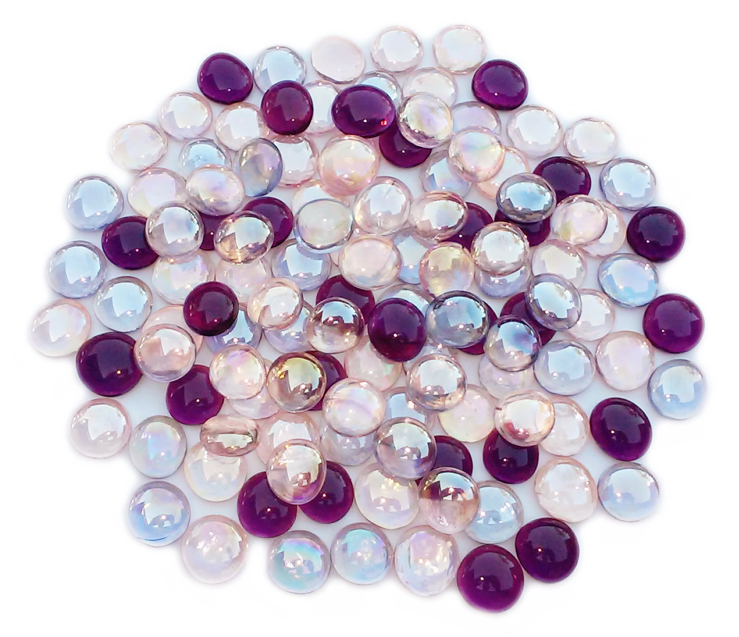 100 Pcs Decorative Glass Gems Mosaics Mixed Color Sea Blue Clear and Royal Blue for Vase Fillers,Aquarium,Crafts,Fountain Items 