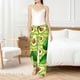 thumbnail image 4 of Balery Avocado Green Striped Pantalones de pijama para mujer, pijamas ultraligeros, pantalones de estar por casa-Large, 4 of 6